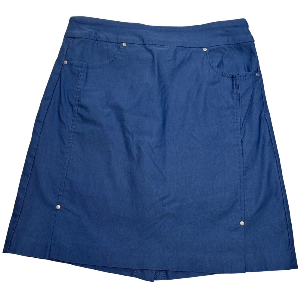 Tribal Skirt Women Blue Excellent Stud Detail Rayon Blend 2844T-2485 Size 8